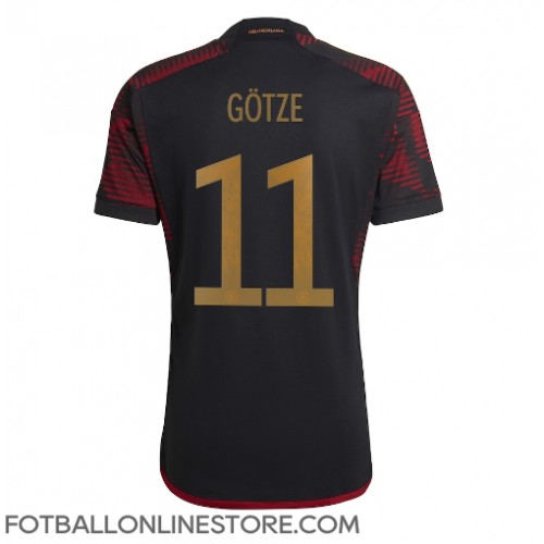 Billige Tyskland Mario Gotze #11 Bortetrøye VM 2022 Kortermet